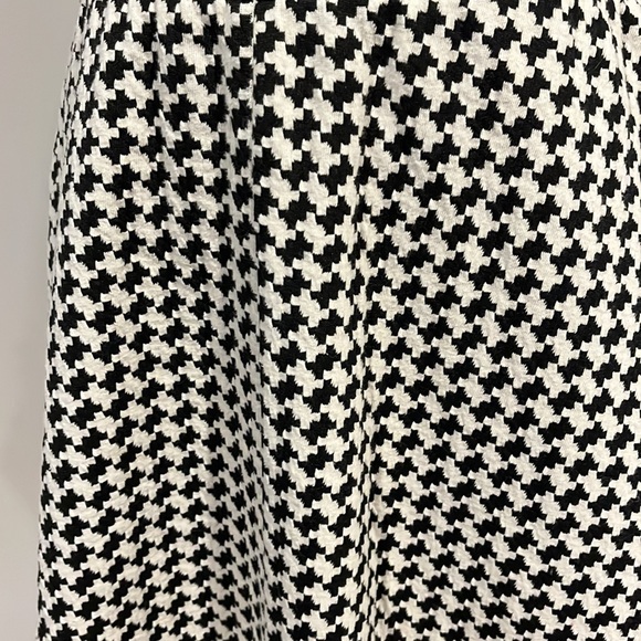 Label removed winter knit black white hounds tooth full skirt - Picture 2 of 5